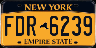 NY license plate FDR6239
