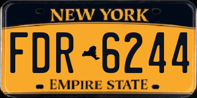 NY license plate FDR6244