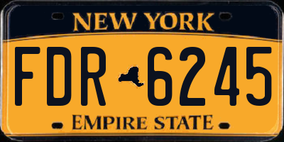 NY license plate FDR6245