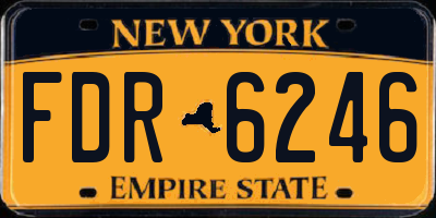 NY license plate FDR6246