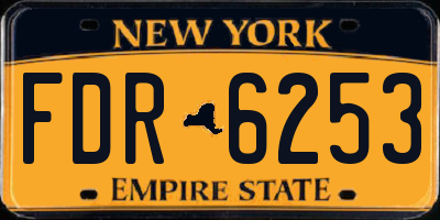 NY license plate FDR6253