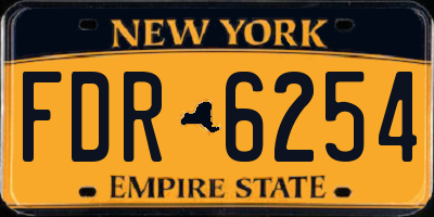 NY license plate FDR6254