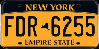 NY license plate FDR6255