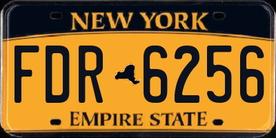 NY license plate FDR6256