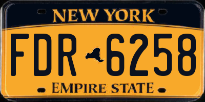 NY license plate FDR6258