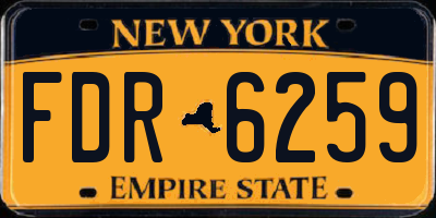 NY license plate FDR6259