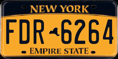 NY license plate FDR6264