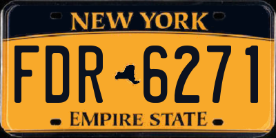 NY license plate FDR6271