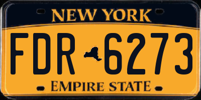 NY license plate FDR6273