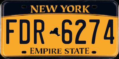 NY license plate FDR6274