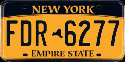 NY license plate FDR6277