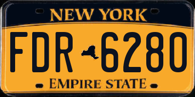 NY license plate FDR6280