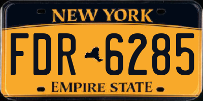 NY license plate FDR6285