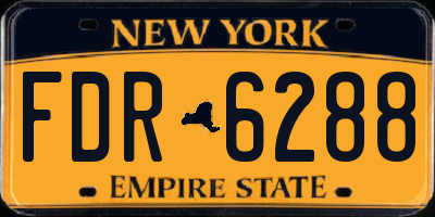 NY license plate FDR6288