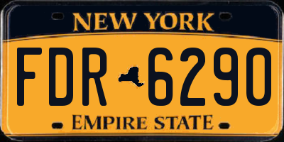 NY license plate FDR6290