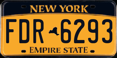 NY license plate FDR6293