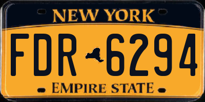 NY license plate FDR6294