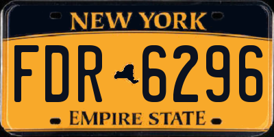 NY license plate FDR6296
