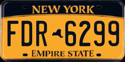 NY license plate FDR6299
