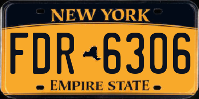 NY license plate FDR6306