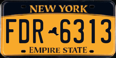 NY license plate FDR6313