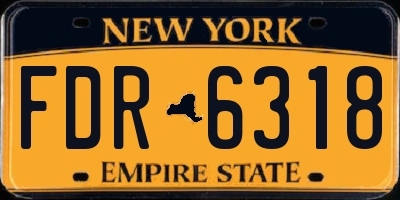 NY license plate FDR6318