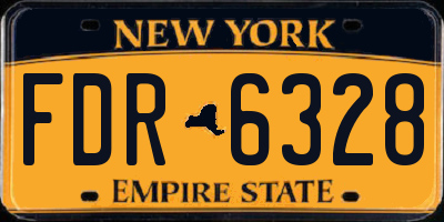 NY license plate FDR6328