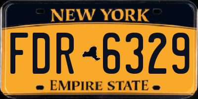 NY license plate FDR6329