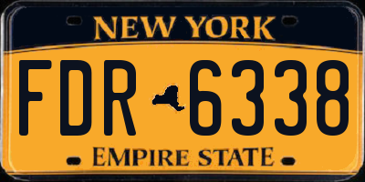 NY license plate FDR6338