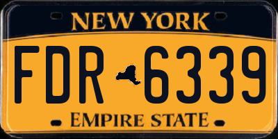 NY license plate FDR6339