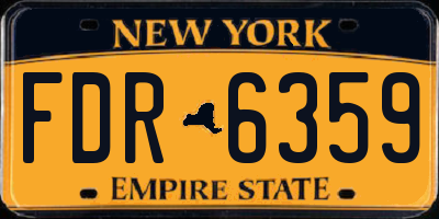NY license plate FDR6359