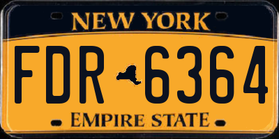 NY license plate FDR6364