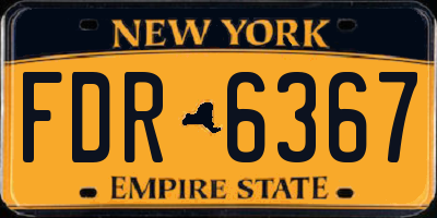 NY license plate FDR6367