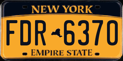 NY license plate FDR6370