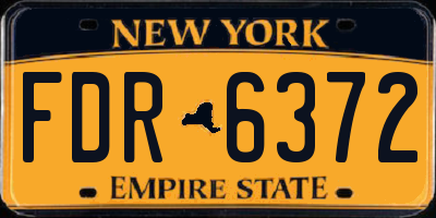 NY license plate FDR6372