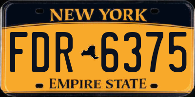 NY license plate FDR6375