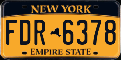 NY license plate FDR6378