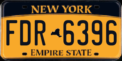 NY license plate FDR6396