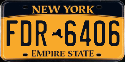 NY license plate FDR6406