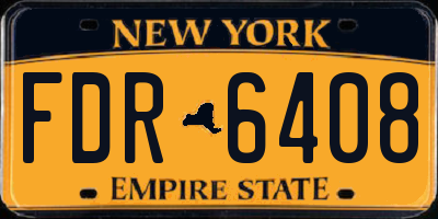 NY license plate FDR6408