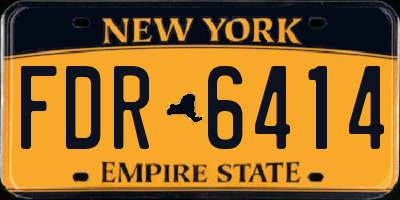 NY license plate FDR6414