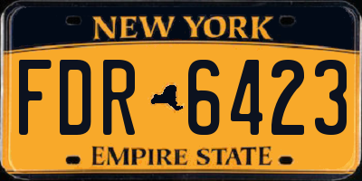 NY license plate FDR6423