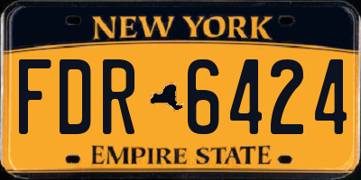 NY license plate FDR6424