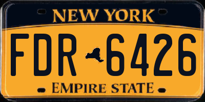 NY license plate FDR6426