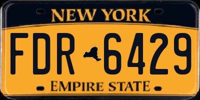 NY license plate FDR6429