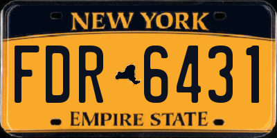 NY license plate FDR6431