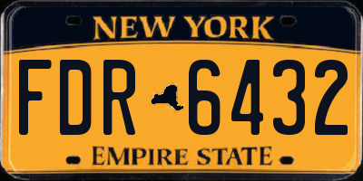 NY license plate FDR6432