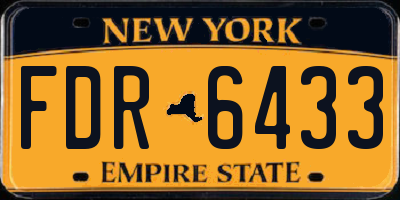 NY license plate FDR6433