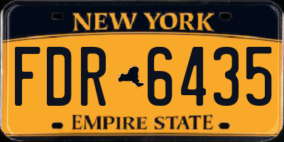 NY license plate FDR6435