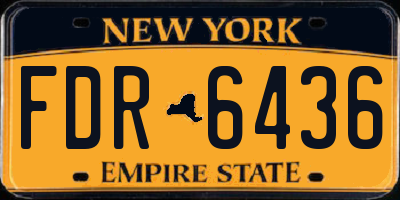 NY license plate FDR6436